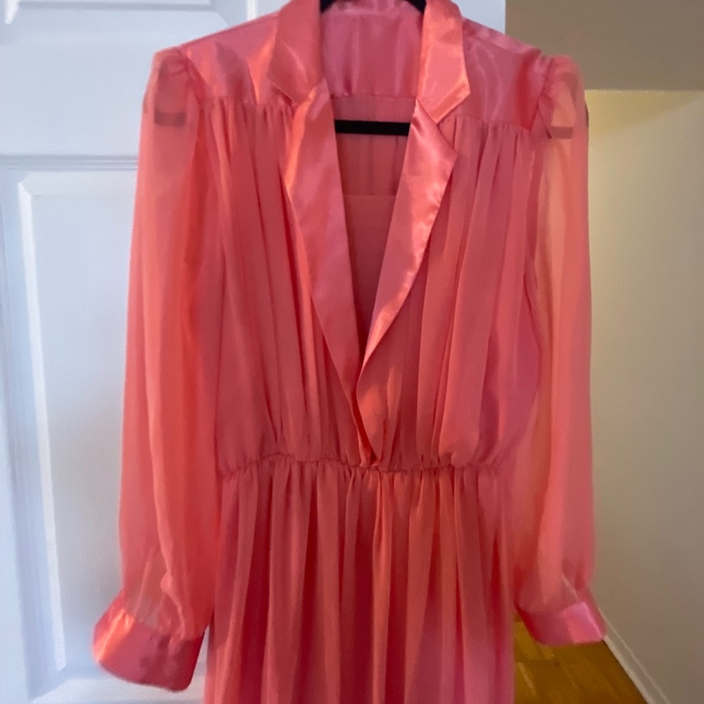 pink long dress